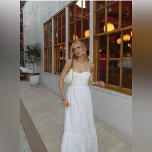 ZARA NEW  OPENWORK EMBROIDERY MIDI DRESS